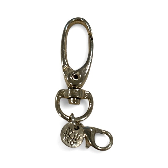 Lobster Claw Clasp Silver Keychain/ Photo ID Clip - Picture 1 of 1